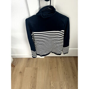 Duluth Trading Womens S’no Sweat Striped Lightweight Knit Turtleneck Sweater M